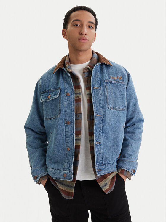 RVCA RVCA Džínsová bunda Post Dayshift 23A213506 Modrá Regular Fit