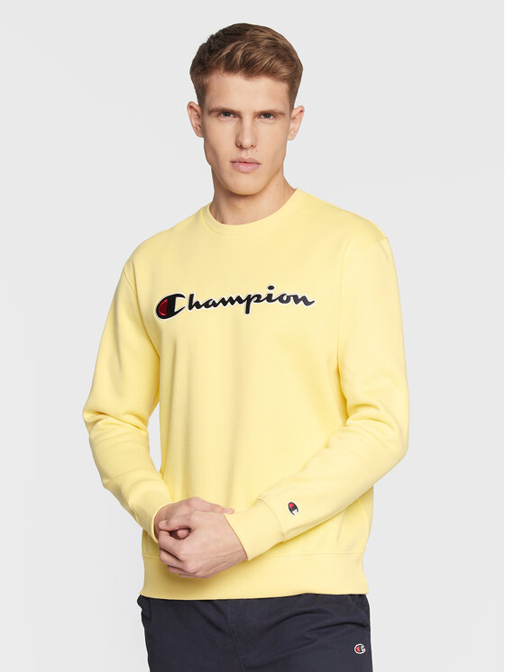 Felpa Embroided Script Logo 217859 Giallo Comfort