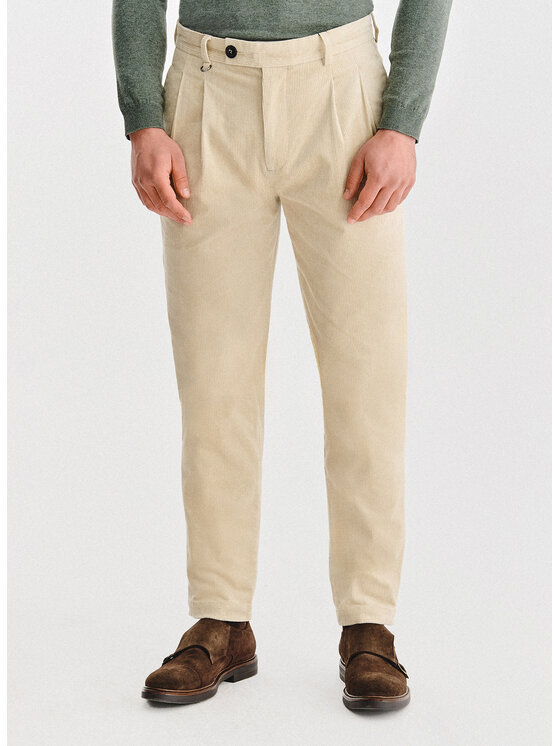 Pako Lorente Pako Lorente Spodnie materiałowe P25WF-WX-005 Beżowy Regular Fit