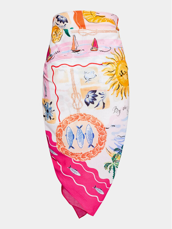 Seafolly Seafolly Pareo Wish You Were Here Sarong 55184-SG Růžová Regular Fit