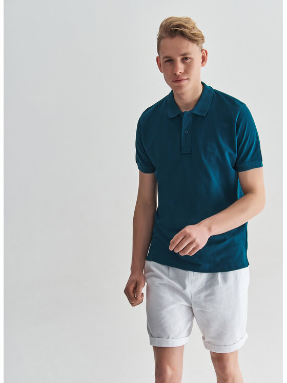 Pako Lorente Pako Lorente Polo P22SN-TX-001 Niebieski Classic Fit