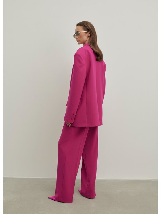 La Mania La Mania Pantaloni di tessuto MOVE PINK Rosa Classic Fit