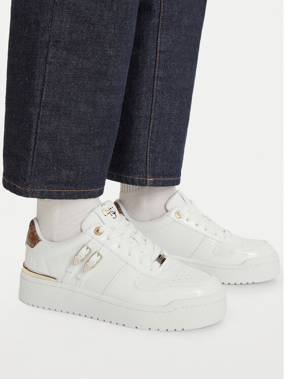 Guess Guess Sneakersy FLFMAG ELE12 Biały