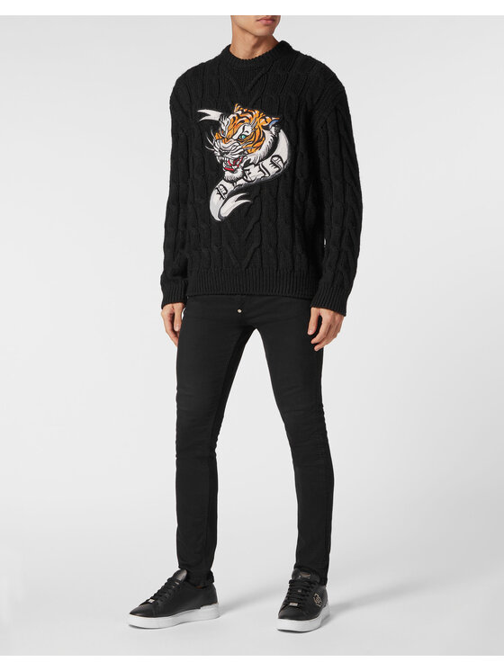 PHILIPP PLEIN PHILIPP PLEIN Longsleeve 14861 Czarny Regular Fit