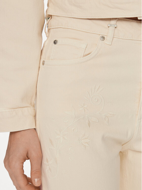 United Colors Of Benetton United Colors Of Benetton Jeans hlače 45Z2DE01R Écru Regular Fit