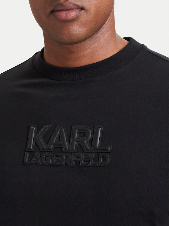KARL LAGERFELD KARL LAGERFELD Tričko 755073 564250 Čierna Regular Fit
