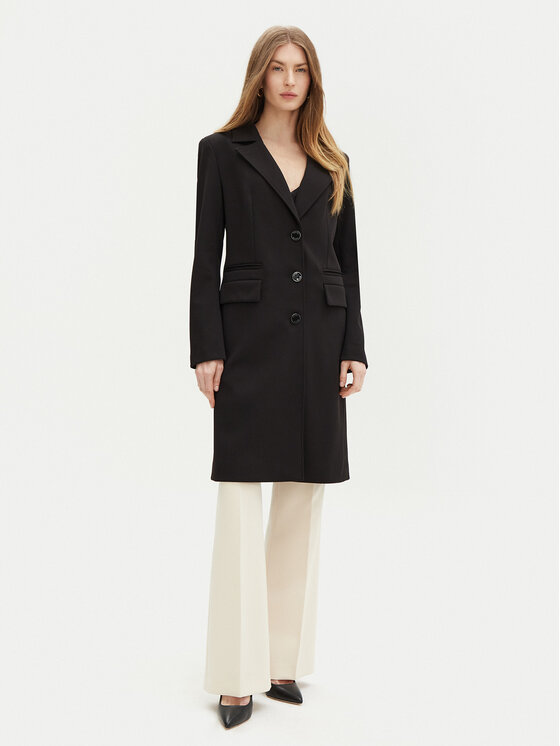 Guess Guess Демісезонний плащ W5RL08 WGVF2 Чорний Regular Fit