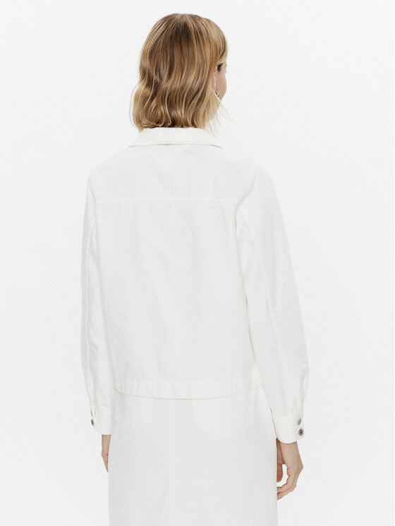 Tommy Hilfiger Tommy Hilfiger Džínsová bunda WW0WW37625 Biela Regular Fit