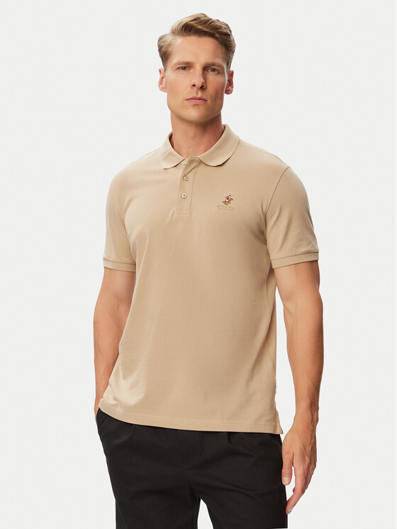 Beverly Hills Polo Club Tricou polo P-SS26M-P42560 Bej Regular Fit