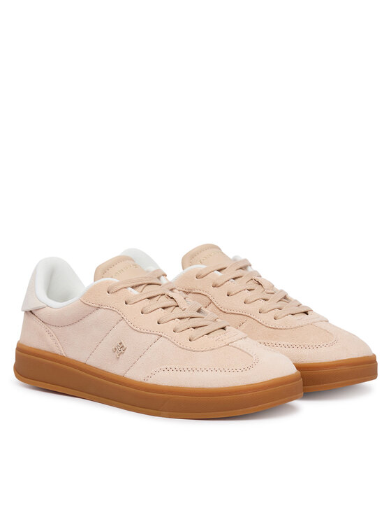 Tommy Hilfiger Tommy Hilfiger Сникърси Th Monogram Plaque Suede Trainers FW0FW09180 Розов