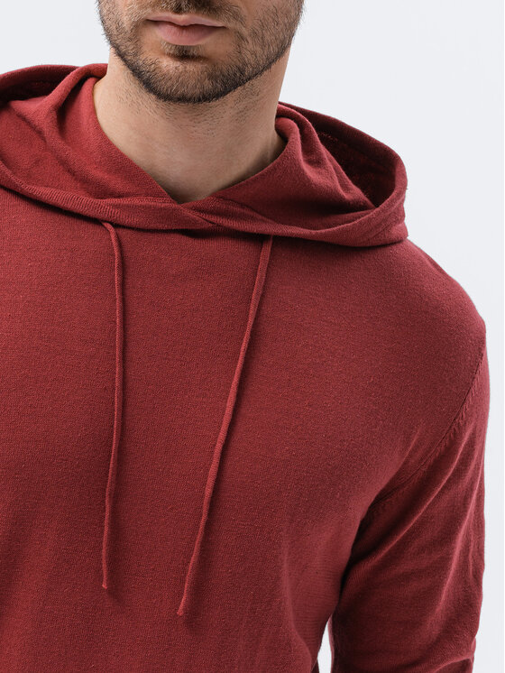 Ombre Ombre Svetr E187 Bordó Regular Fit