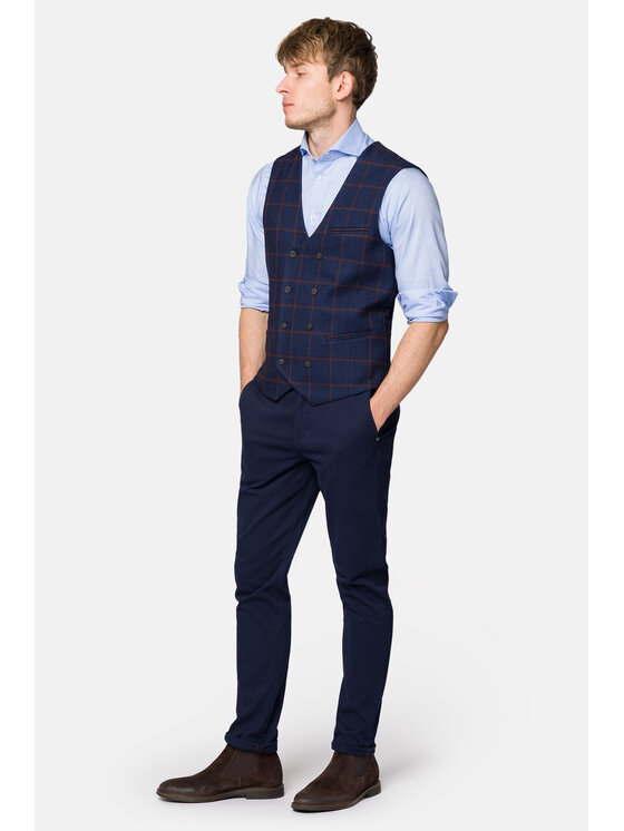Lancerto Lancerto Kamizelka KA131223000002 Granatowy Slim Fit
