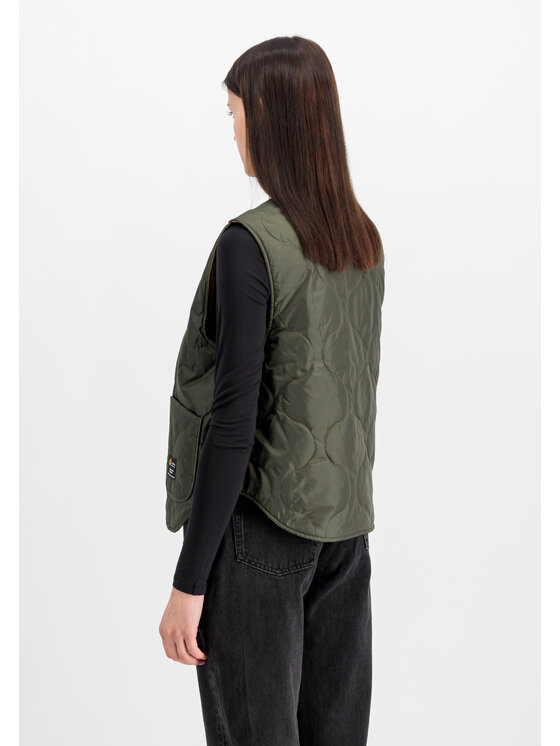 Alpha Industries Alpha Industries Kamizelka Reversible Vest Women Zielony Loose Fit