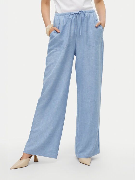 Vero Moda Vero Moda Hlače iz tkanine Melaney 10316385 Modra Loose Fit