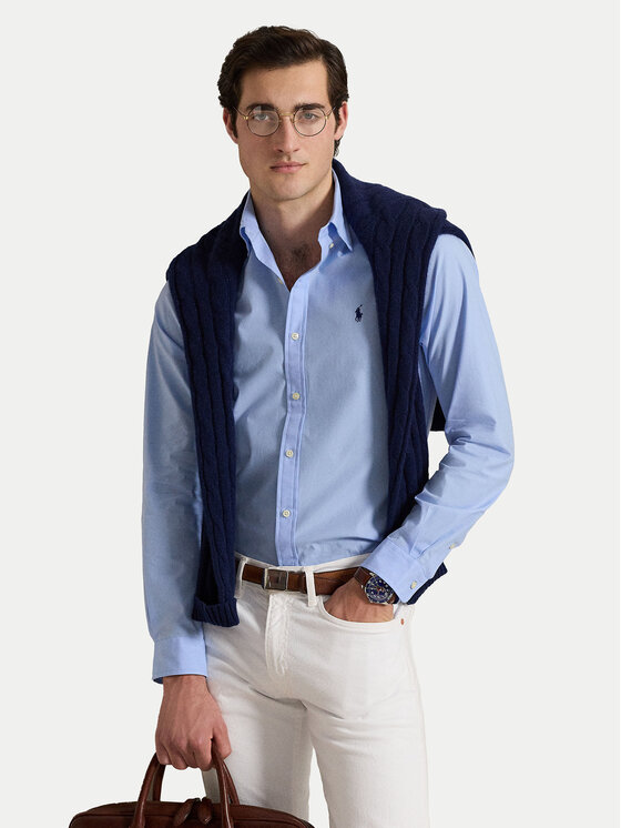 Polo Ralph Lauren Polo Ralph Lauren Koszula 710929348009 Błękitny Slim Fit