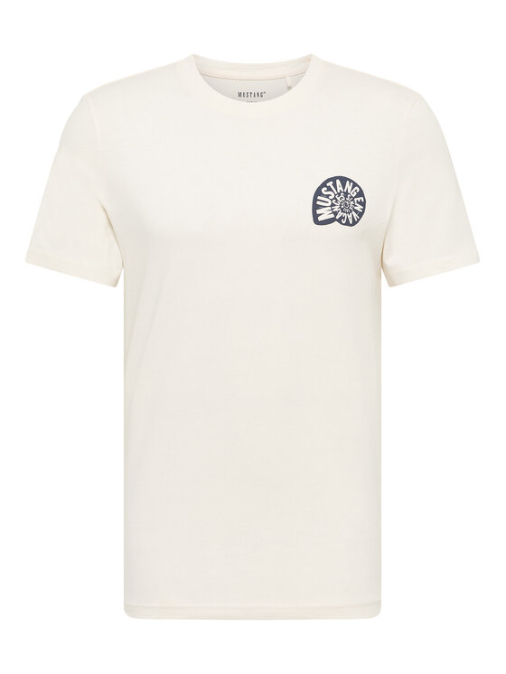 Mustang Mustang Tricou Austin 1016489 Écru Regular Fit