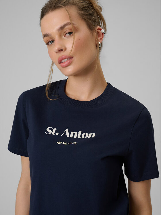 4F 4F T-Shirt SUMMIT BLISS Granatowy Loose Fit