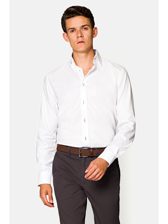 Lancerto Lancerto Koszula Almeria 4 KO051119000230 Biały Regular Fit