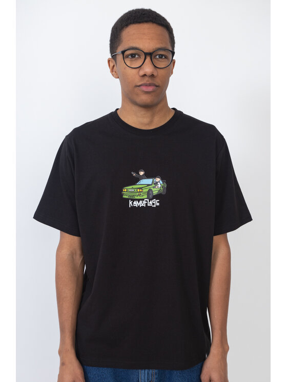 Kamuflage Kamuflage T-Shirt Pull Up Czarny Relaxed Fit