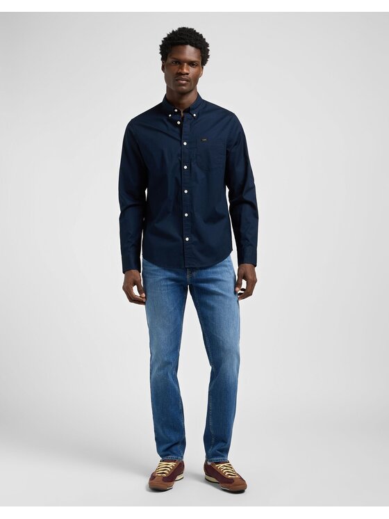 Lee Lee Koszula BUTTON DOWN Niebieski Regular Fit