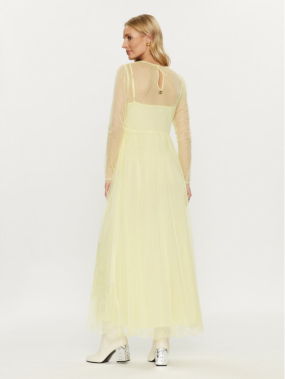 TWINSET TWINSET Rochie de zi 232TP2101 Galben Regular Fit