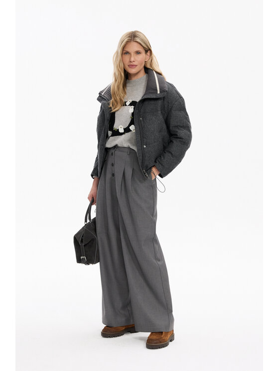 Deni Cler Milano Deni Cler Milano Kurtka przejściowa T-DC-9072-F5-90-80-1 Szary Regular Fit
