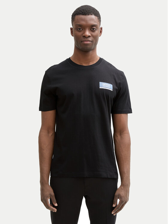 Tom Tailor Denim Tom Tailor Denim T-Shirt 1043491 Czarny Regular Fit