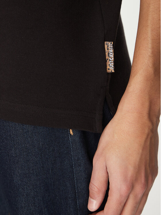 Just Cavalli Just Cavalli Polokošeľa 78OAGT01 Čierna Regular Fit