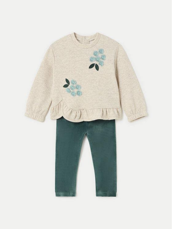 Mayoral Mayoral Set bluză și leggings 2706 Verde Regular Fit