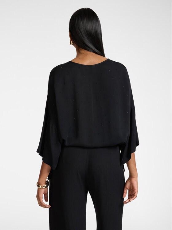 Elena Mirò Elena Mirò Bluzka 2220E000322N033 Czarny Boxy Fit