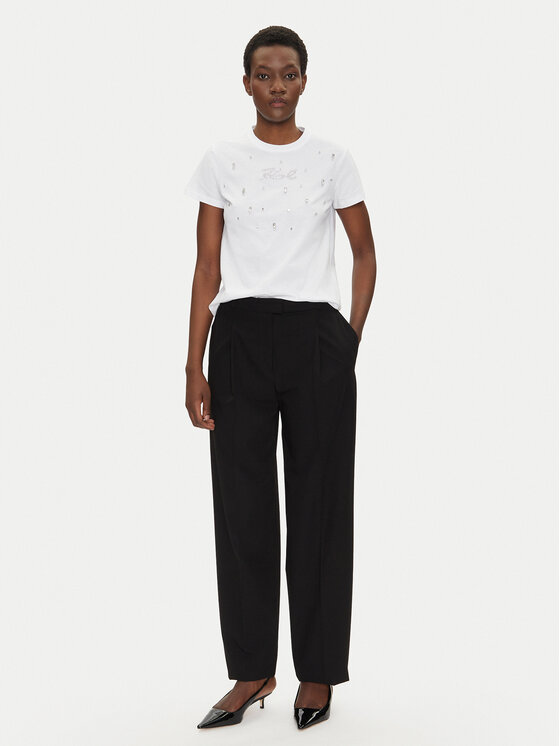 KARL LAGERFELD KARL LAGERFELD T-Shirt A2W17120 Biały Regular Fit