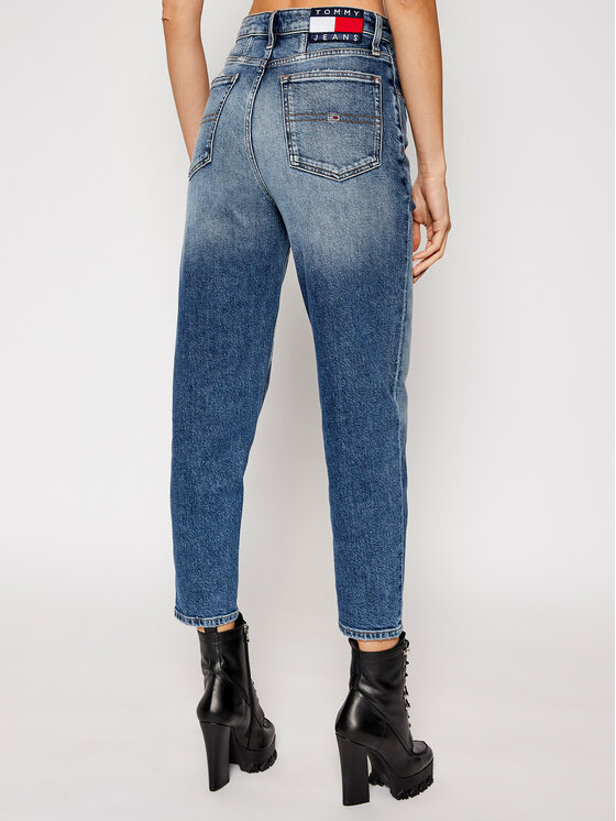 Tommy Jeans Mom Fit džinsai DW0DW09012 Mėlyna Mom Fit • Modivo.lt