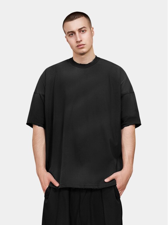 MADE BY SOCIETY MADE BY SOCIETY T-Shirt Tricou SAND CORE - T17095 Czarny Basic Fit