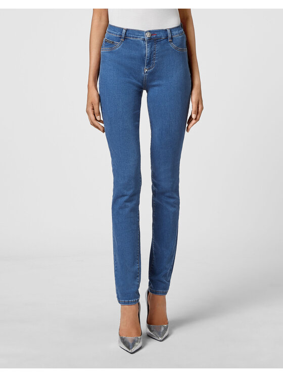 PHILIPP PLEIN PHILIPP PLEIN Jeansy 313 Černá Jegging Fit