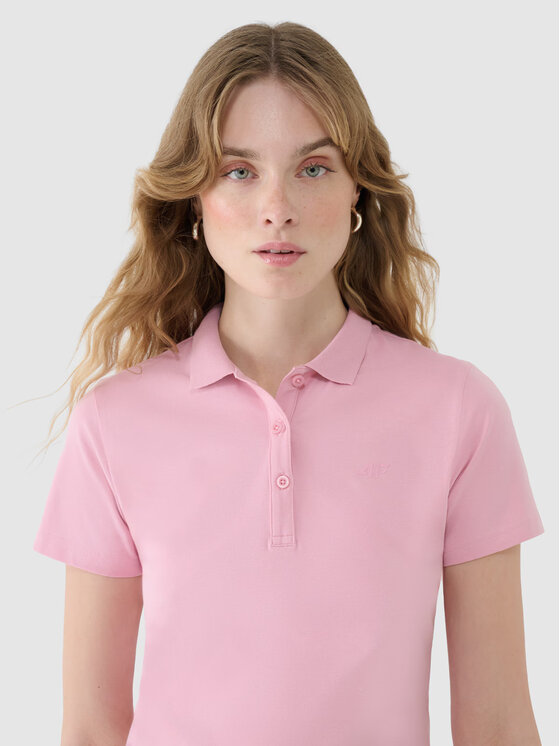 4F 4F Polo 4FWMM00TPTSF514-56S Różowy Slim Fit