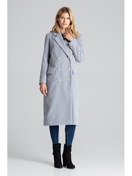 FIGL FIGL Παλτό M681 Γκρι Regular Fit