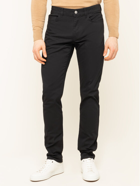 Lacoste Lacoste Pantaloni din material HH9561 Negru Slim Fit