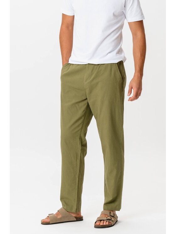 TeeShoppen Męskie Spodnie materiałowe, rozmiar XS, Zielone, 'Basic Collection'