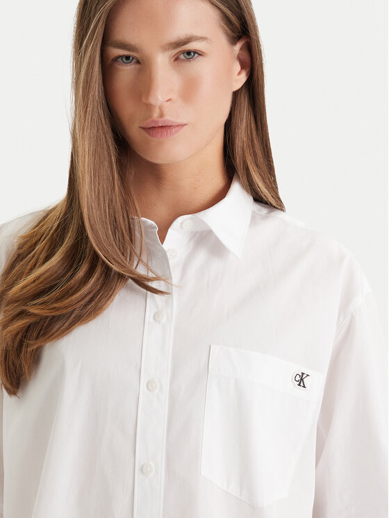 Calvin Klein Jeans Calvin Klein Jeans Marškiniai LV047F102G Balta Relaxed Fit