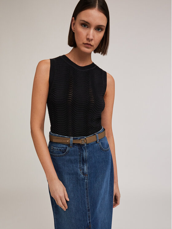 Motivi Motivi Cardigan M158W003193N033 Nero Slim Fit