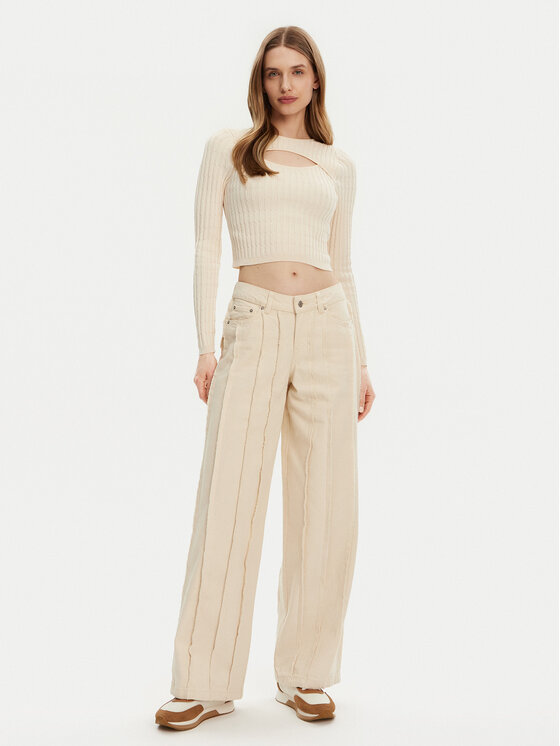 ONLY ONLY Džemper Meddi 15339582 Bež Cropped Fit