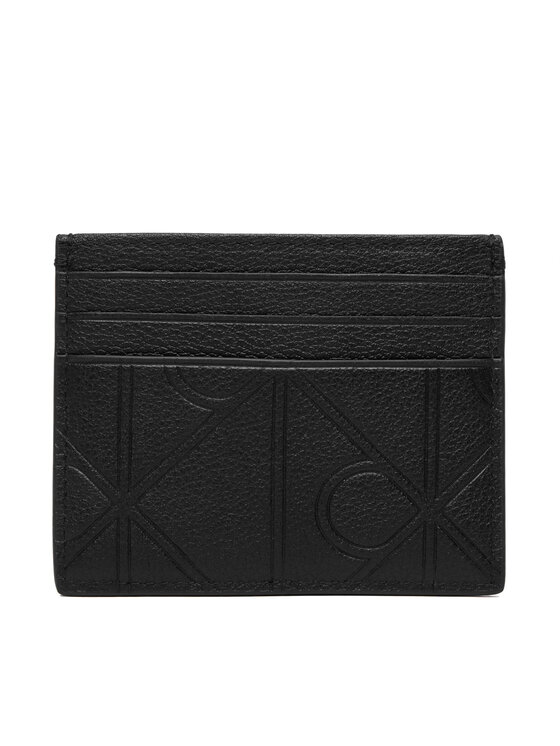 Calvin Klein Calvin Klein Puzdro na kreditné karty Xl Emblem Aop Emboss Card Case LV04D1174G Čierna