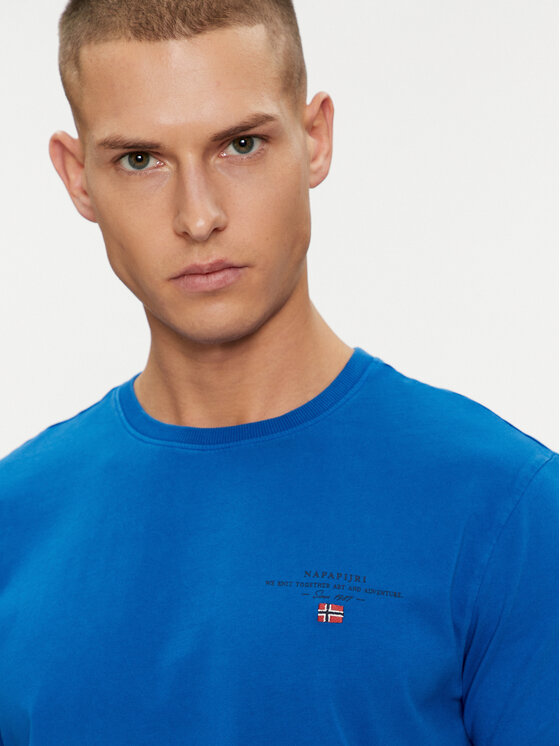 Napapijri Napapijri T-Shirt Selbas NP0A4GBQ Niebieski Regular Fit