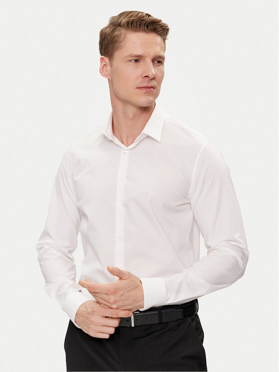 Calvin Klein Košeľa K10K112587 Biela Slim Fit