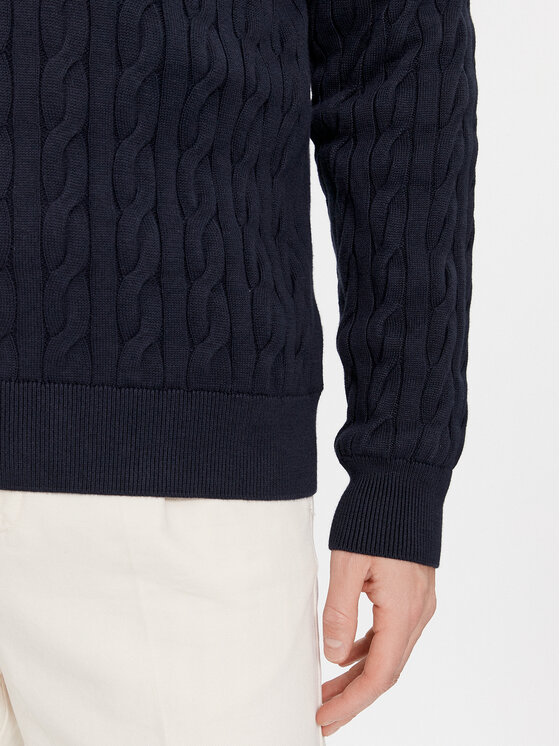 Tommy Hilfiger Tommy Hilfiger Pulover MW0MW33132 Bleumarin Relaxed Fit