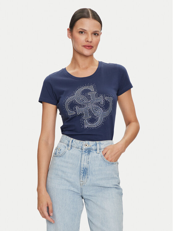 Női Póló Guess, Méret: XS, Kék, W4YI37 J1314