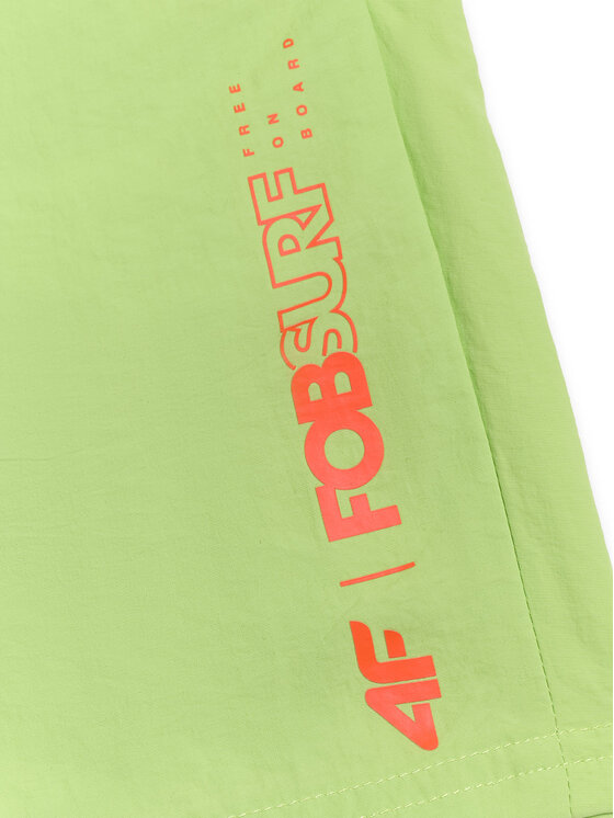 4F 4F Szorty kąpielowe FOB SUMMER Zielony Regular Fit