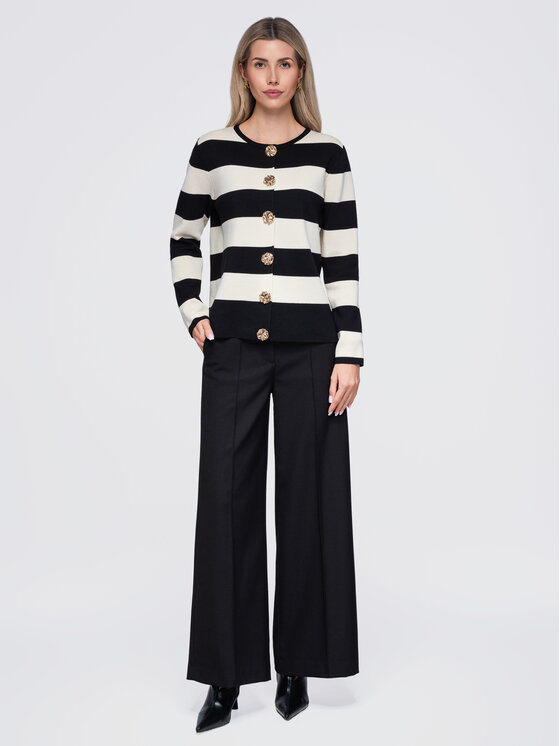 Ombre Ombre Kardigan OW-SW-E0025 Czarny Regular Fit