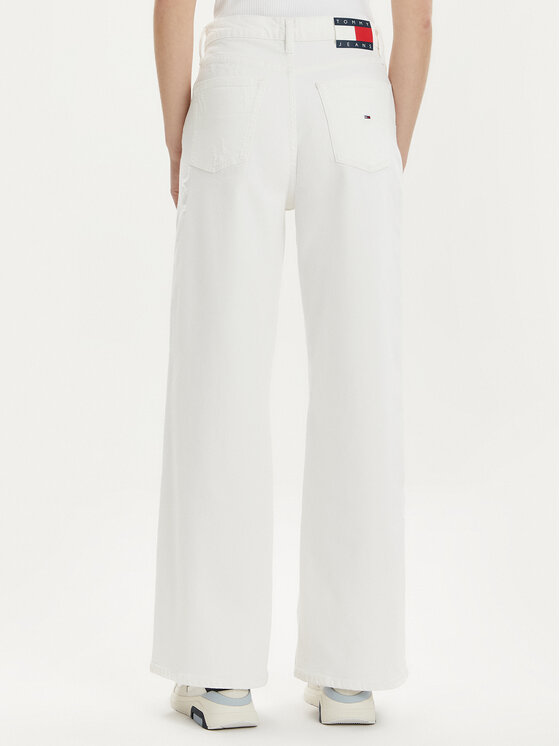 Tommy Jeans Tommy Jeans Traperice Claire DW0DW18322 Bijela Wide Leg