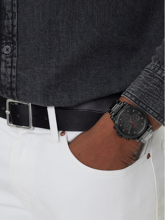 HUGO Hugo Laikrodis Impress 1530296 Juoda